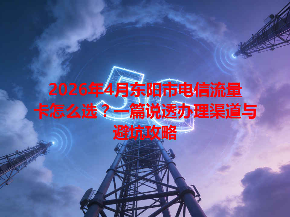2026年4月东阳市电信流量卡怎么选？一篇说透办理渠道与避坑攻略