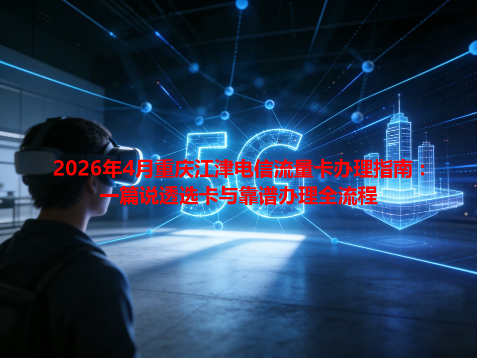 2026年4月重庆江津电信流量卡办理指南：一篇说透选卡与靠谱办理全流程