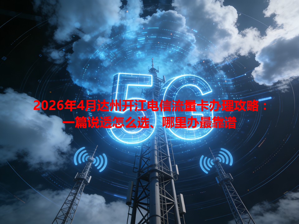 2026年4月达州开江电信流量卡办理攻略：一篇说透怎么选、哪里办最靠谱