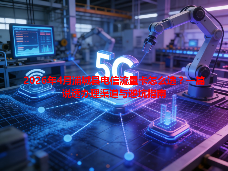 2026年4月浦城县电信流量卡怎么选？一篇说透办理渠道与避坑指南