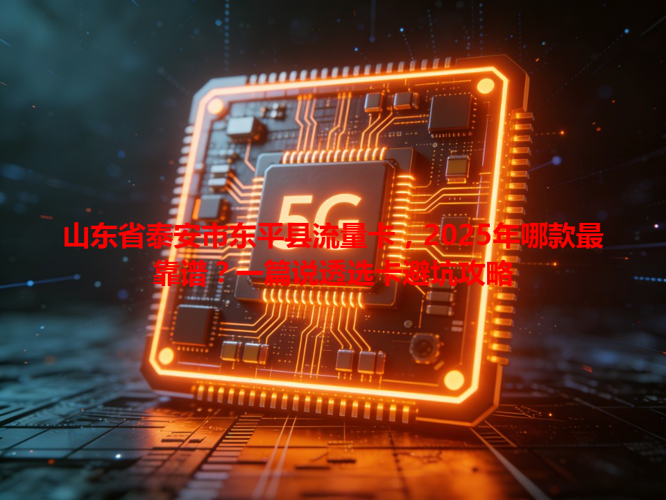 山东省泰安市东平县流量卡，2025年哪款最靠谱？一篇说透选卡避坑攻略