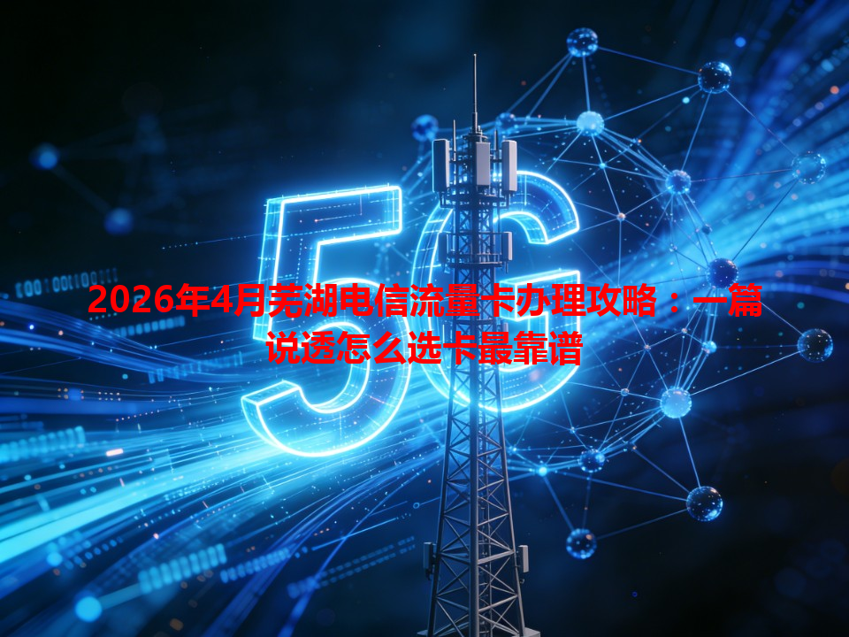 2026年4月芜湖电信流量卡办理攻略：一篇说透怎么选卡最靠谱