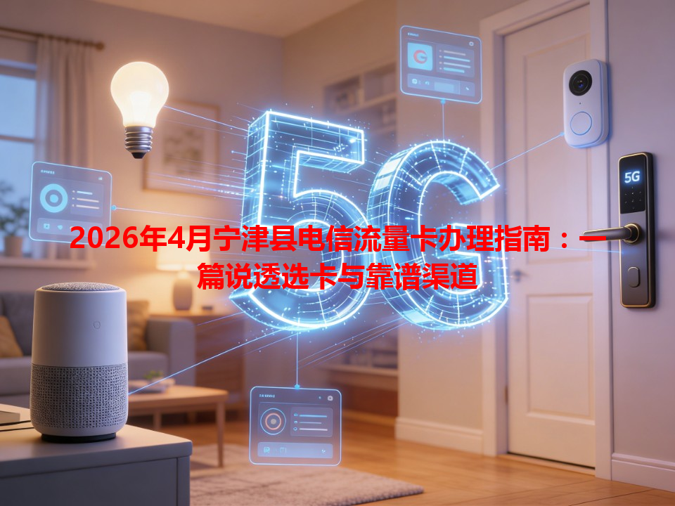 2026年4月宁津县电信流量卡办理指南：一篇说透选卡与靠谱渠道