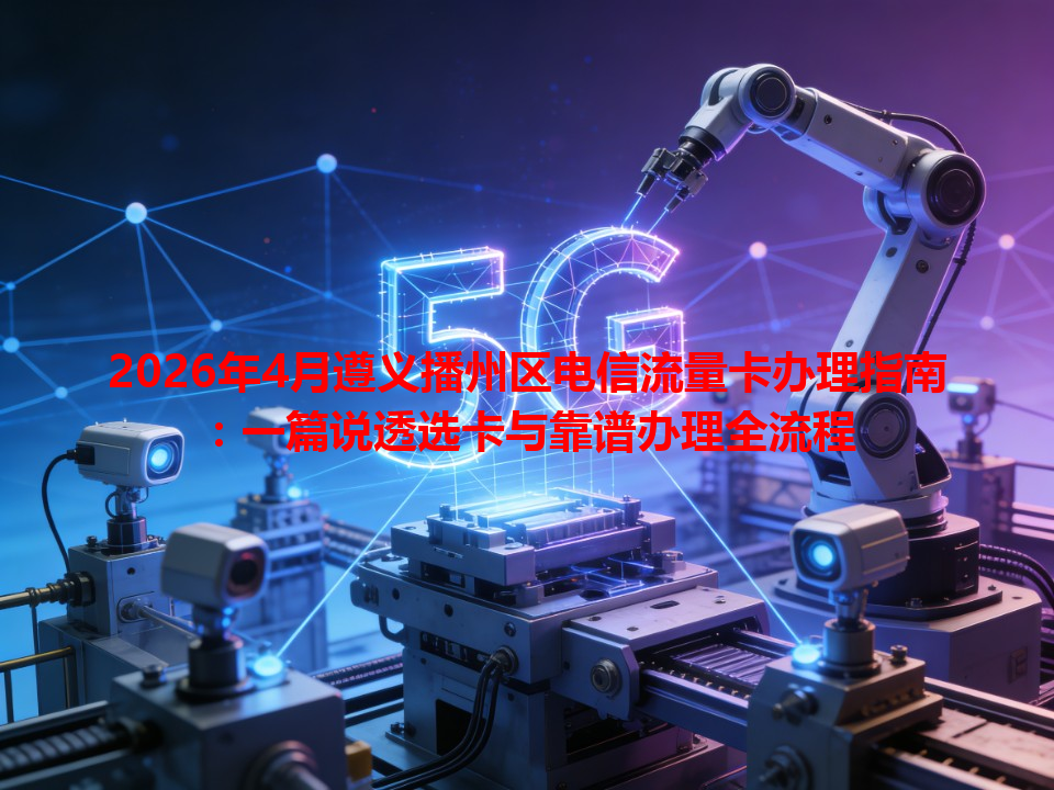 2026年4月遵义播州区电信流量卡办理指南：一篇说透选卡与靠谱办理全流程