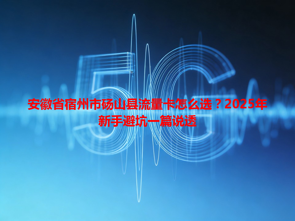 安徽省宿州市砀山县流量卡怎么选？2025年新手避坑一篇说透