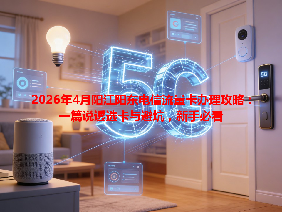 2026年4月阳江阳东电信流量卡办理攻略：一篇说透选卡与避坑，新手必看