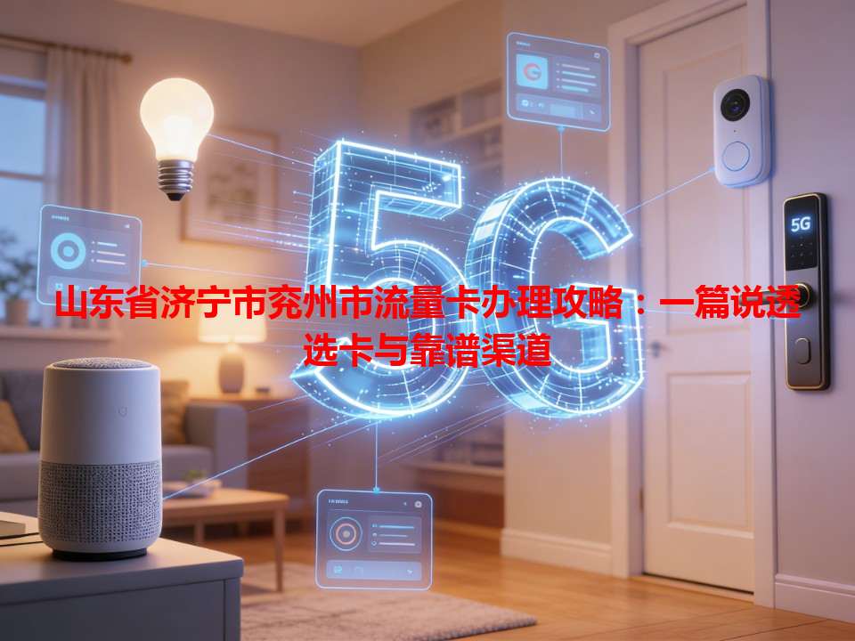 山东省济宁市兖州市流量卡办理攻略：一篇说透选卡与靠谱渠道