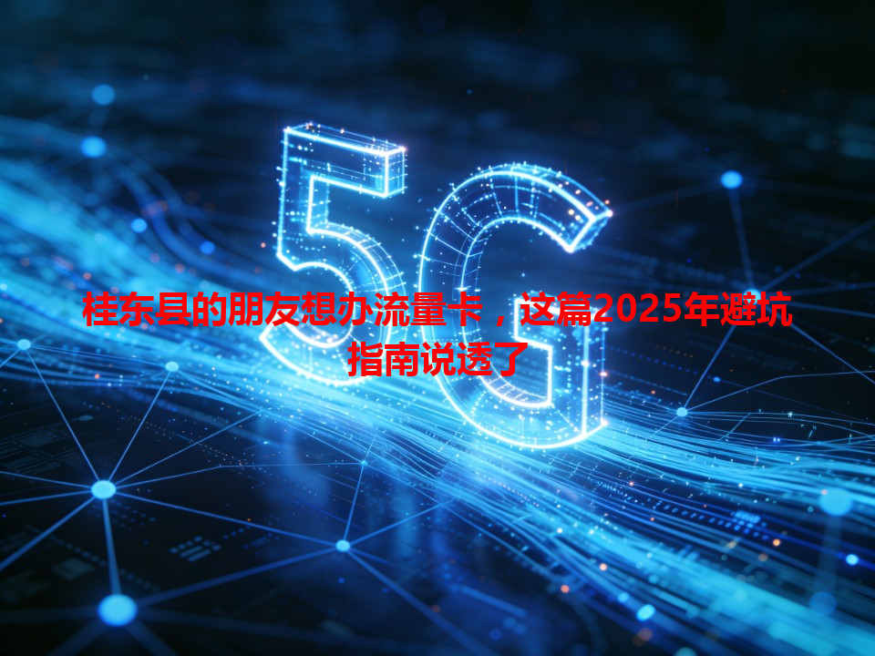 桂东县的朋友想办流量卡，这篇2025年避坑指南说透了