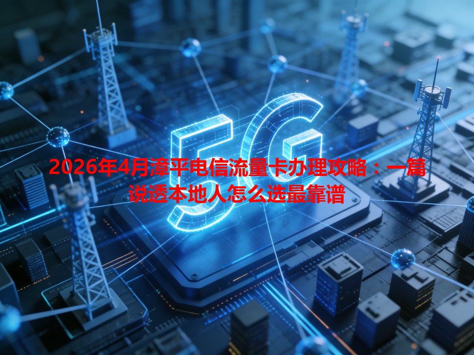 2026年4月漳平电信流量卡办理攻略：一篇说透本地人怎么选最靠谱