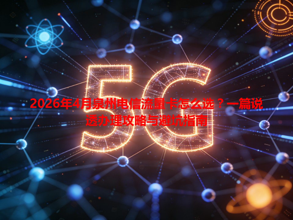 2026年4月泉州电信流量卡怎么选？一篇说透办理攻略与避坑指南