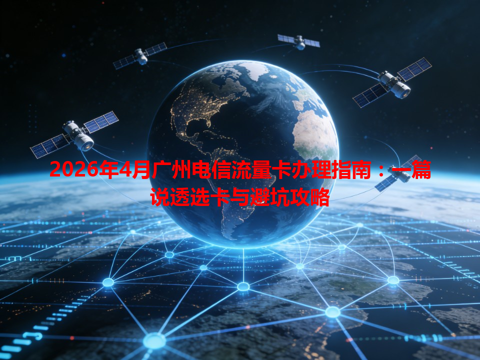 2026年4月广州电信流量卡办理指南：一篇说透选卡与避坑攻略