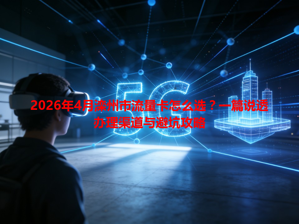 2026年4月滦州市流量卡怎么选？一篇说透办理渠道与避坑攻略