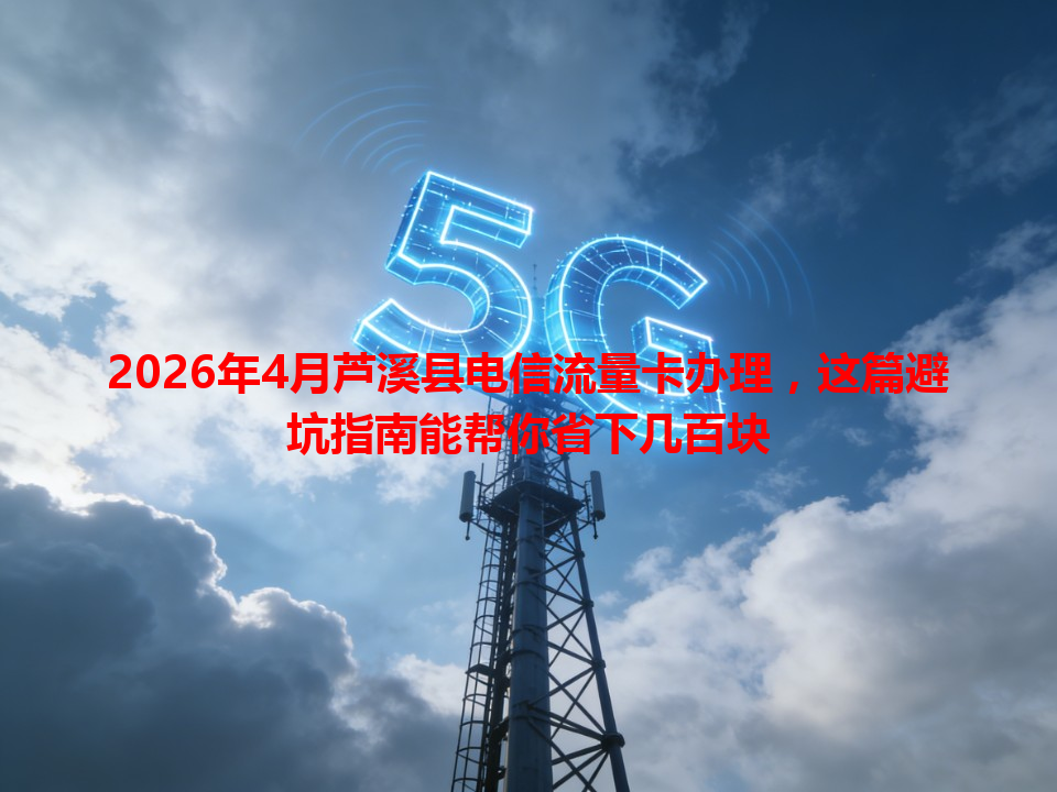 2026年4月芦溪县电信流量卡办理，这篇避坑指南能帮你省下几百块