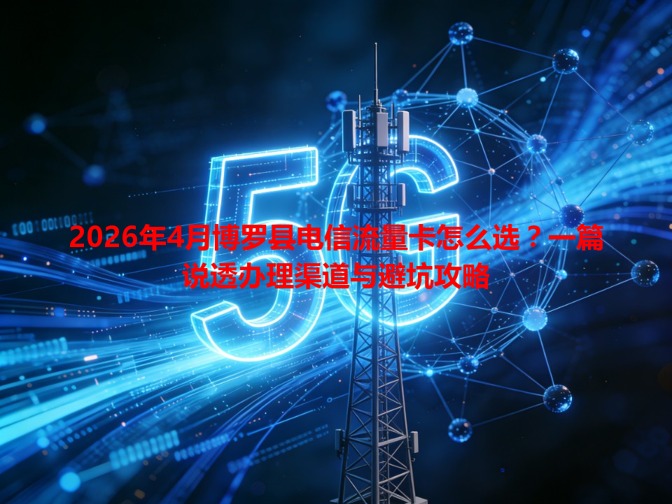 2026年4月博罗县电信流量卡怎么选？一篇说透办理渠道与避坑攻略