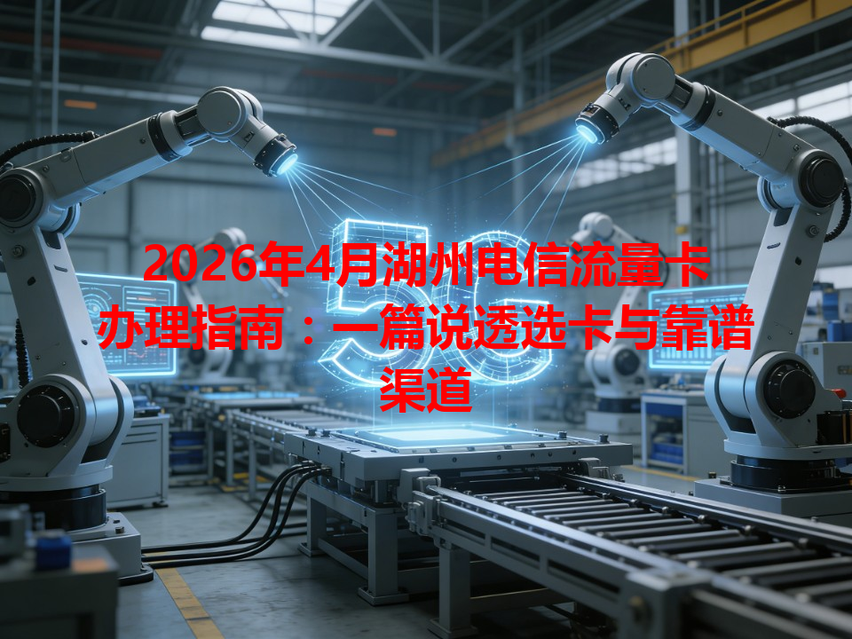 2026年4月湖州电信流量卡办理指南：一篇说透选卡与靠谱渠道