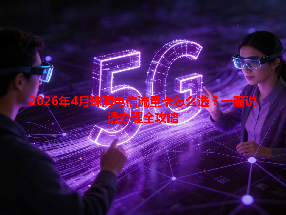 2026年4月珠海电信流量卡怎么选？一篇说透办理全攻略