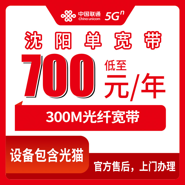 2026年8月中旬辽宁沈阳和平区联通300M宽带怎么选？700元包年到1800元包五年哪个更划算