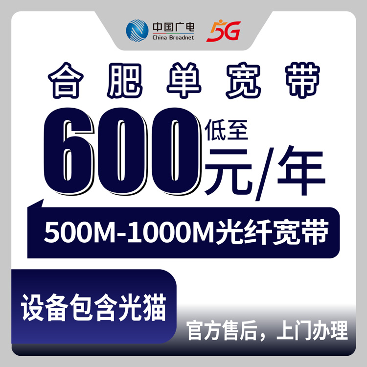 2026年8月中旬安徽省合肥巢湖市广电宽带包年多少钱？500M和1000M单宽带套餐实测经验分享