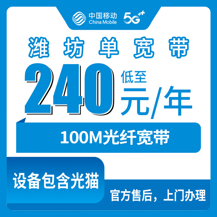 2026年8月下旬山东潍坊奎文区移动100M宽带包年240元到底值不值？装机师傅上门全流程实录