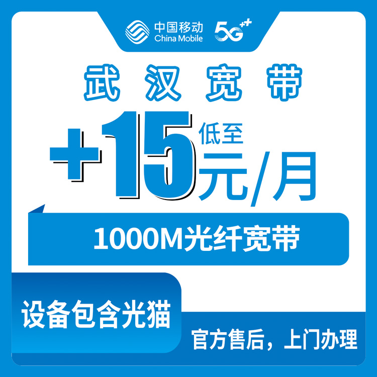 2026年9月上旬湖北武汉东西湖区移动老号码加装1000M宽带，每月只加15块值不值？附真实办理流程