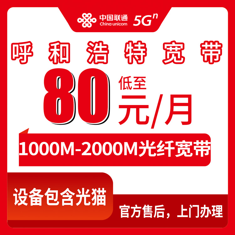 2026年10月中旬内蒙古呼和浩特和林格尔县联通宽带怎么装？1000M到2000M月包套餐实测分享