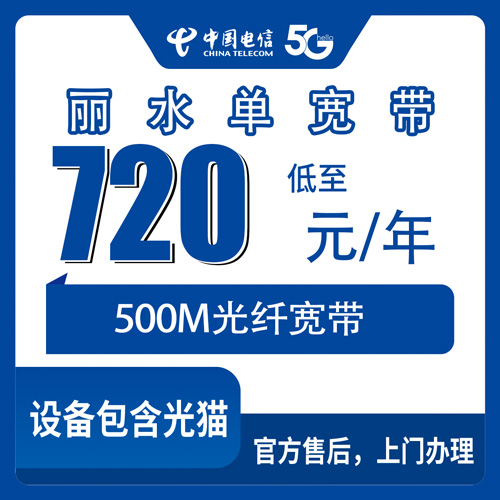 2026年10月下旬浙江省丽水市松阳县电信500M单宽带720元包年怎么办理？覆盖乡镇与安装流程实测