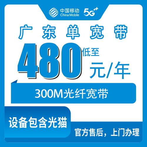 2026年10月下旬广东省中山市移动300M单宽带480元包年怎么装？省内覆盖与上门流程实录