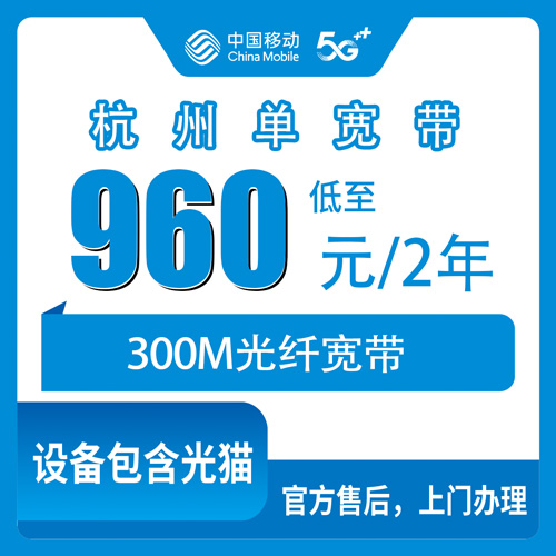 2026年10月下旬浙江省杭州临平区移动单宽带300M怎么装？960元两年资费、覆盖范围和办理渠道实测记录